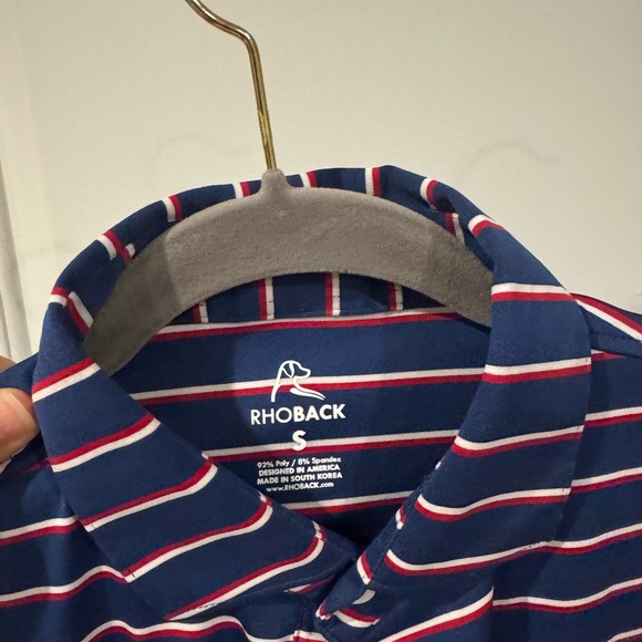 Rhoback American flag polo size small. Perfect for Fourth of July. - Picture 6 of 7